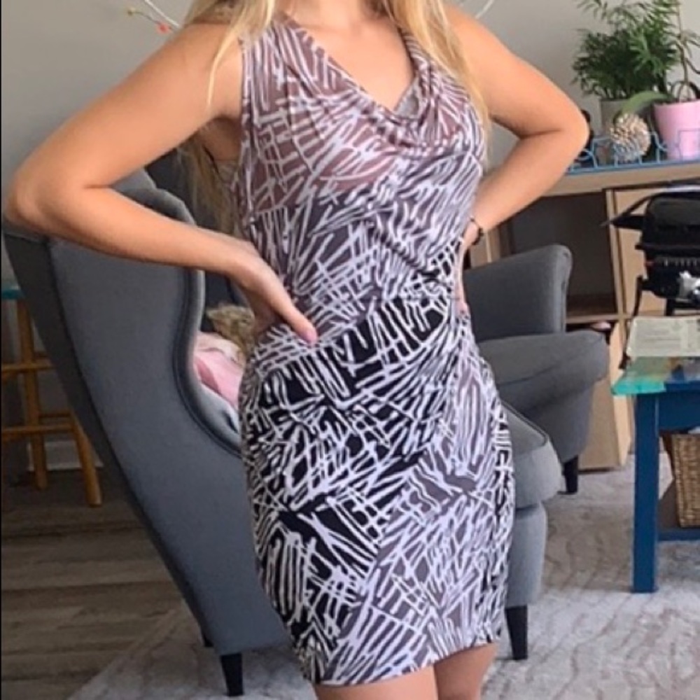 Bcbg cowl neck dress size small